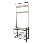 Vinthera Attaccapanni da Terra Vinthera Moa Acciaio Nero 72 x 34 x 183 cm