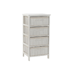 DKD Home Decor Cassettiera DKD Home Decor Bianco Bambù Legno di paulownia 42 x 32 x 81 cm