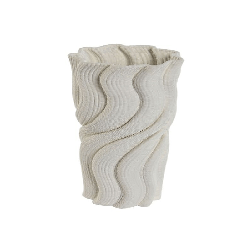Home ESPRIT Vaso Home ESPRIT Bianco Gres Moderno 14 x 14 x 19 cm