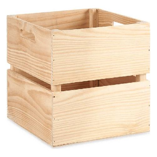 Gift Decor Scatola portaoggetti Legno di pino Marrone naturale (30 x 30 x 30 cm)