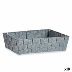 Kipit Cestino Multiuso Kipit 79812 Grigio Stoffa 3,8 L 34 x 8,5 x 21 cm (18 Unità)