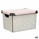 Kipit  Scatola portaoggetti con coperchio Kipit Vibes Rosa Plastica Frecce 22 L 30 x 23