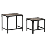 Home ESPRIT Set di 2 tavoli Home ESPRIT Naturale 48 x 36 x 45 cm