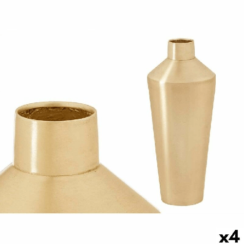Gift Decor Vaso 10219-SG Dorato Ferro 16 x 40 x 16 cm (4 Unità)
