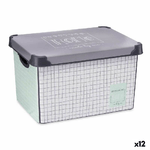 Kipit  Scatola portaoggetti con coperchio Kipit Home Grigio Plastica Con griglia 22 L 29 x 23