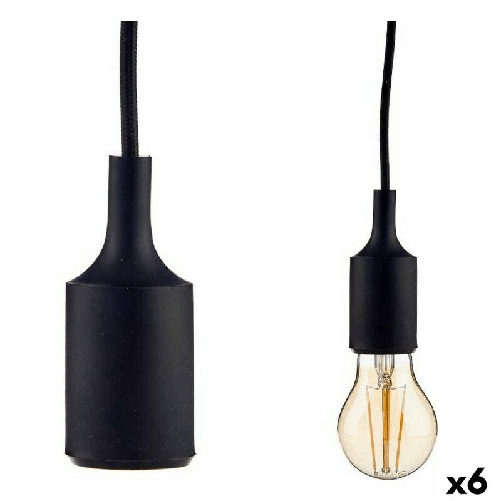 Gift Decor Lampadario 60 W 220-250 V Nero Plastica (6 Unità)