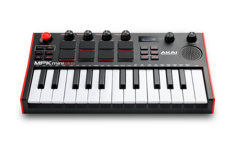 Akai-MPK-Mini-Play-Mk3-tastiera-MIDI-25-chiavi-USB-Nero-Rosso