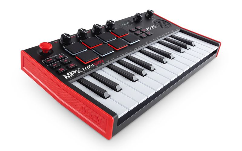 Akai-MPK-Mini-Play-Mk3-tastiera-MIDI-25-chiavi-USB-Nero-Rosso