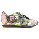 REPLAY&SONS SCARPE SNEAKERS DONNA REPLAY E SONS FLIRT RPJ764 PELLE GREEN ORIGINALE AI NEW