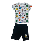 YOURS COMPLETO T SHIRT SHORT BAMBINO YOURS BY499 COTONE 300 BIANCO ORIGINALE PE 2024