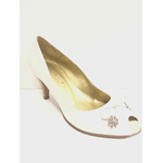 MNG SCARPE DECOLTE TACCO DONNA MNG 104 PELLE BIANCO ORIGINALE PE NEW