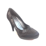 LINDA SCARPE DECOLTE SANDALO DONNA LINDA Z04 RASO NERO ORIGINALE PE NEW