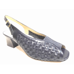 MORBICOMODA SCARPE DECOLTE SANDALO DONNA MORBICOMODA 152 PELLE BLU ORIGINALE PE NEW