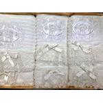 ROCHE SET ASCIUGAMANI OSPITI ROCHE ORIGINALE RICAMI FINITI A MANO 12 PEZZI NUOVO