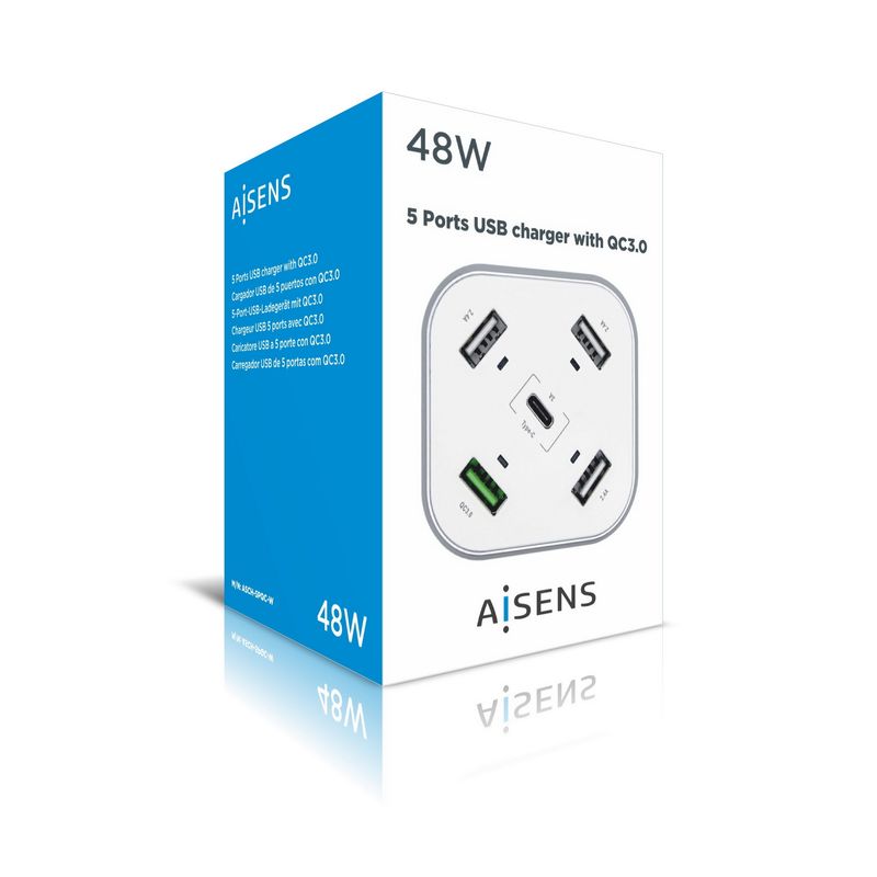 AISENS-ASCH-5PQC-W-Caricabatterie-per-dispositivi-mobili-Bianco-Interno