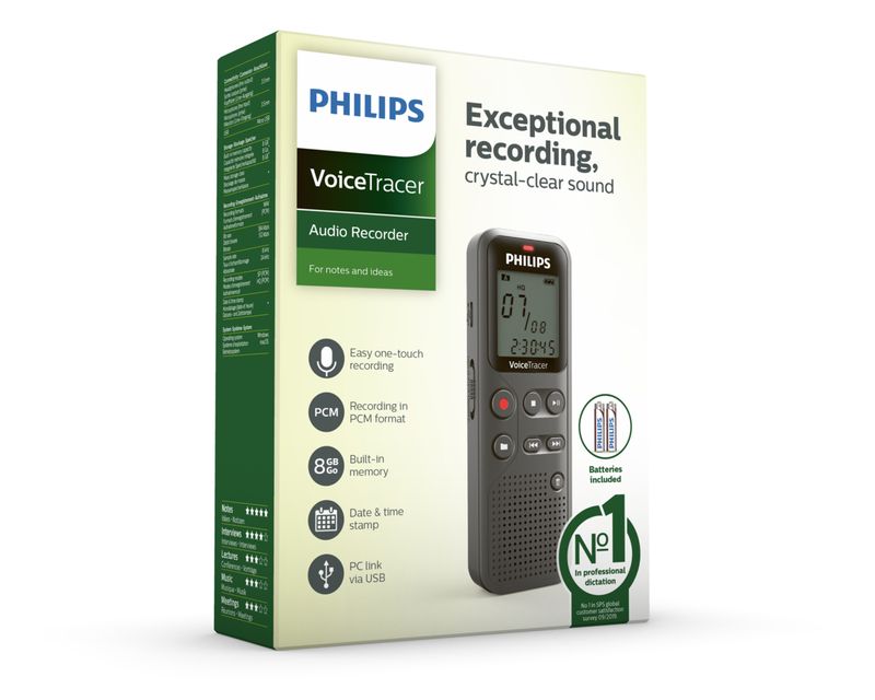 Philips-VoiceTracer-12-kHz-Grigio