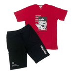 YOURS COMPLETO T SHIRT SHORT RAGAZZO YOURS BY831 COTONE 385 ROSSO ORIGINALE PE 2024