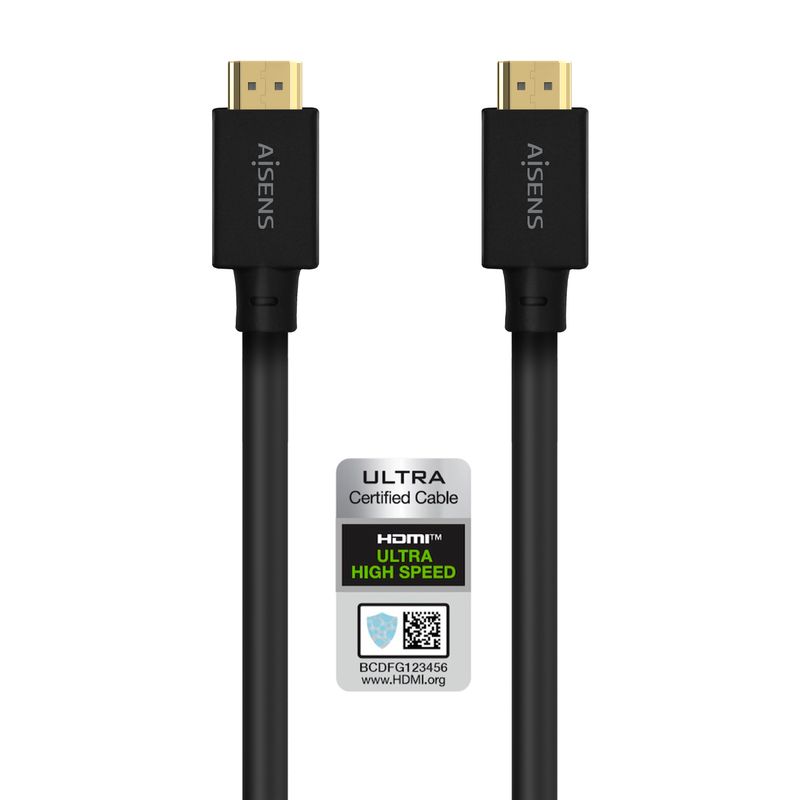 Aisens-Cable-HDMI-V2.1-Ultra-Alta-Velocidad-Hec-8K-60Hz-48Gbps---A-M-A-M---5.0m---Color-Negro