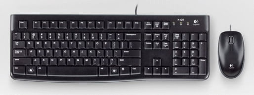 Logitech-Desktop-MK120-tastiera-Mouse-incluso-USB-QWERTY-Spagnolo-Nero