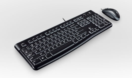 Logitech-Desktop-MK120-tastiera-Mouse-incluso-USB-QWERTY-Spagnolo-Nero