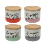 Versa Barattolo Versa The Sweetes Side Of Life Pieghevole Porcellana Legno (10 x 8,2 x 10 cm)