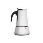 Kinvara Caffettiera Italiana Kinvara S12AA-9T Nero Argentato Acciaio 9 Tazze