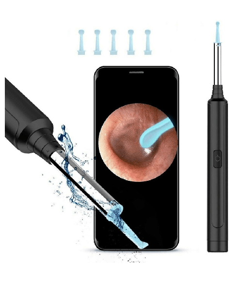 TrAdE Shop Traesio  Otoscopio Ispezione Orecchio Kit Rimozione Cerume Wifi Microscopio Camera Q-es1 -