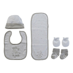 DKD Home Decor Set Bavaglino e Babbucce DKD Home Decor 0-6 Mesi Cotone