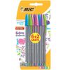 Bic-Crystal-Fun-6-2-pacco-di-boligrafi-a-8-sfere---punta-rotonda-da-16-mm---corsa-042-mm---inchiostro-a-base-di-olio--
