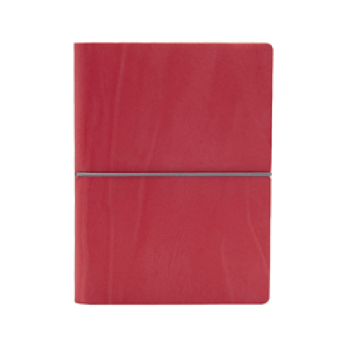 IN TEMPO Taccuino Evo Ciak - 9 x 13 cm - fogli bianchi - copertina rosso corallo - In Tempo