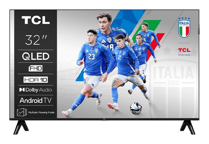 Tcl s59k serie smart tv qled fhd 32" 32s59k, dolby audio, hdr10, android tv