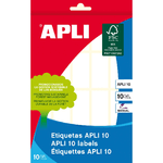 APLI 01641 etichetta autoadesiva Quadrato Permanente Bianco 200 pz