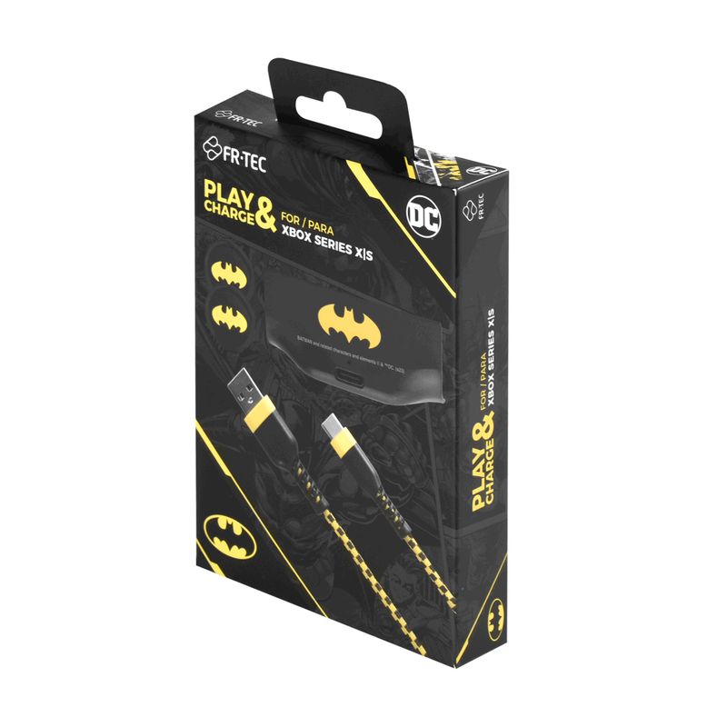 FR-TEC-Pack-Carga-y-Juega-Batman-Xbox-Series-X-S---Grips-con-Logo-Batman---Cable-USB-C-3m-Resistente-y-Colorido---Bateri