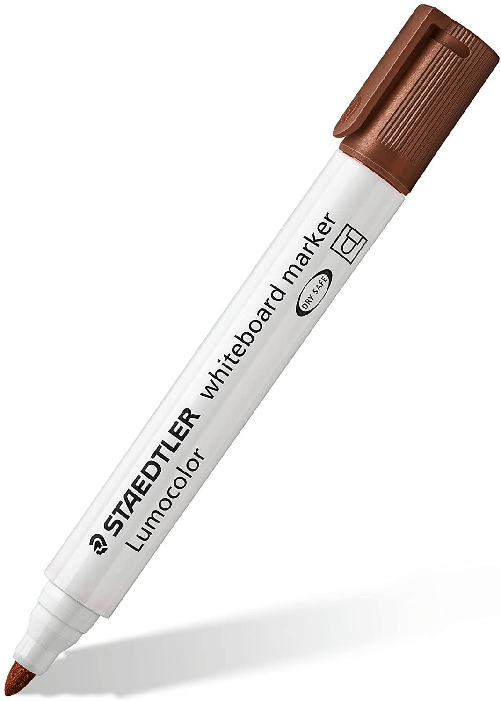 Stadtleler-Lumocolorr-351-White-Slate-Marker---Tip-Round---2-mm-Scate---Capuchon-con-clip---colore-marrone