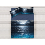 BIANCHERIAWEB Lenzuola Copriletto Letto Sogni D'oro 100% Cotone Disegno Sea Moon 49/77