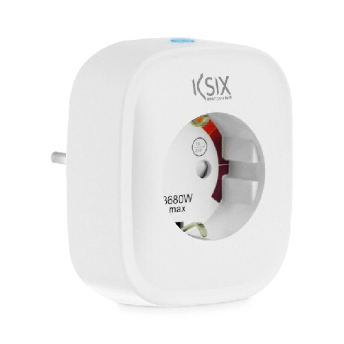 KSIX Presa Intelligente KSIX Smart Energy Slim WIFI 250V Bianco