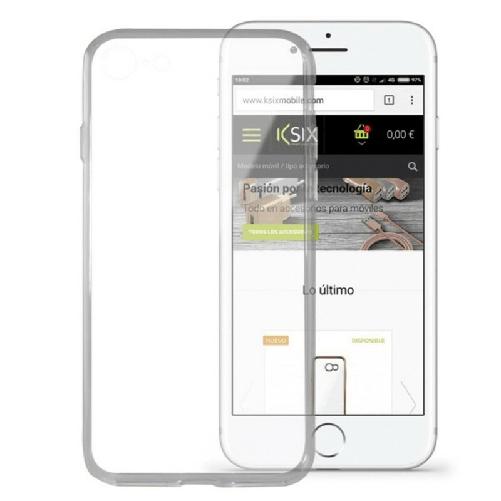 KSIX Custodia per Cellulare Iphone 8 KSIX Flex Ultrafina Trasparente