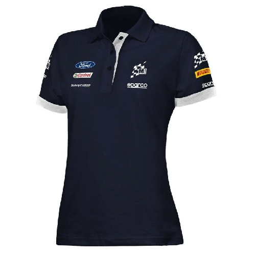 Sparco Polo a Maniche Corte Sparco S013007MSBM1S Blu Marino Donna S
