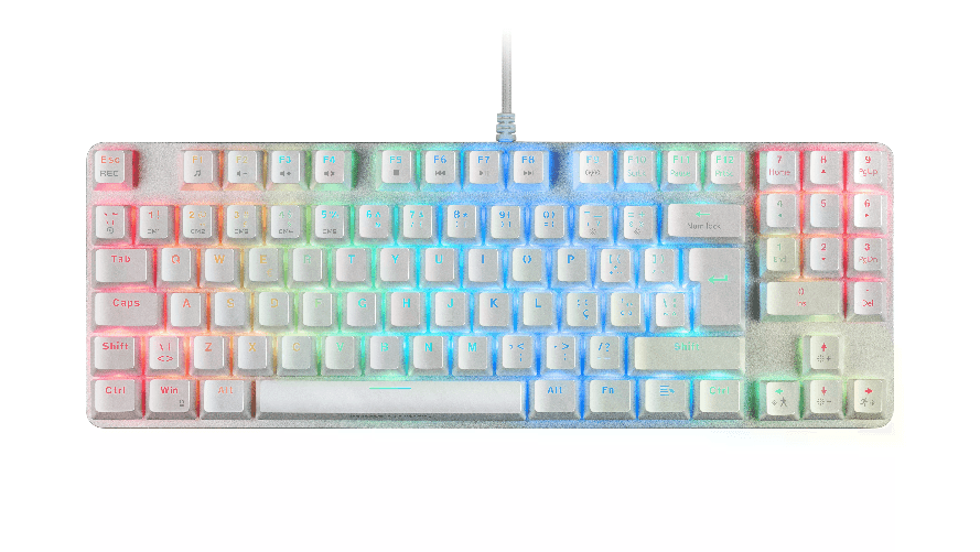 Mars Gaming MKREVOPROWBPT tastiera USB Portoghese Bianco