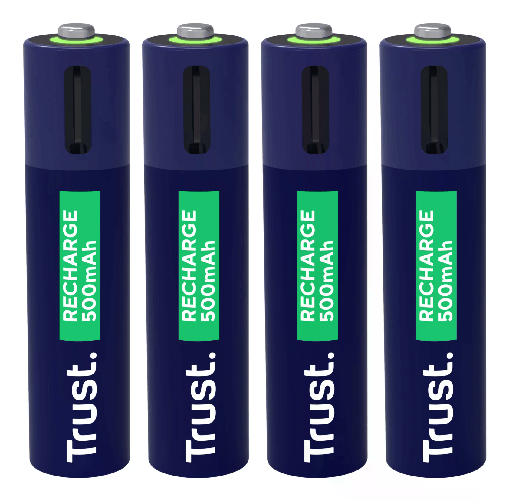 Trust Batterie AAA ricaricabili via USB-C