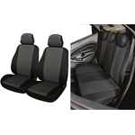Cora Manufacturing  Serie completa coprisedili Fast&amp;Smart tg. speciale tess. misto cotone antracite/nero