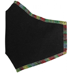 Cora Manufacturing Cora M3PZ-08 Mascherina adulto tinta unita nera bordo multicolor