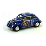 Kinsmart 1967 VW Volkswagen Beetle Decalcomania Modello Auto 1:24 Blu