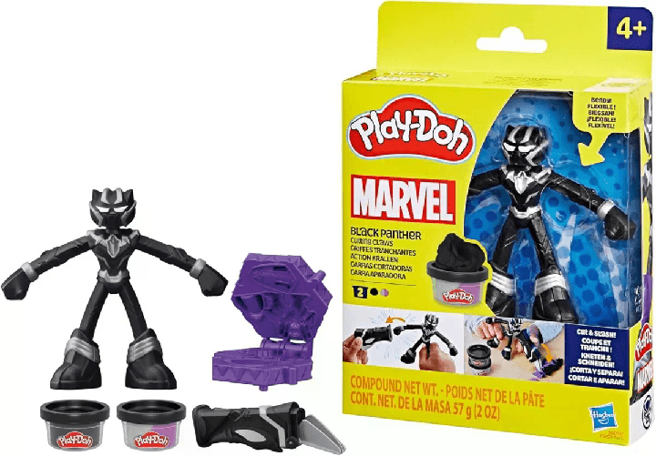 Hasbro Play-Doh Playdoh Black Panther Cutting Claws Marvel Figures F9829