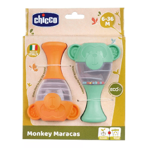 Chicco Maracas Colore Verde e Arancione 011859