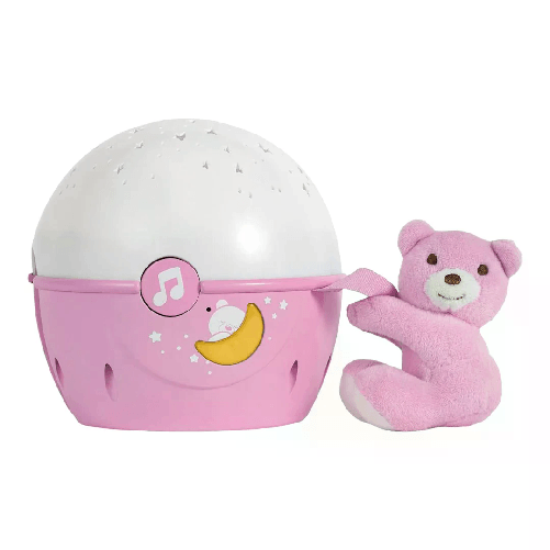 Chicco Next2Stars Luce Notturna per Bambini con Pupazzo (Rosa)