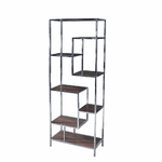 DKD Home Decor Scaffale DKD Home Decor Argentato Acciaio Legno MDF (80 x 40 x 200 cm)