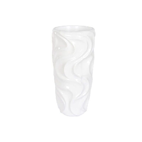 Home ESPRIT Vaso Home ESPRIT Bianco Fibra di Vetro Onde 35 x 35 x 71 cm