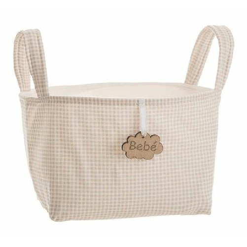 BigBuy Kids Cestino Vichy Marrone Con manici 17 x 13,5 x 20 cm