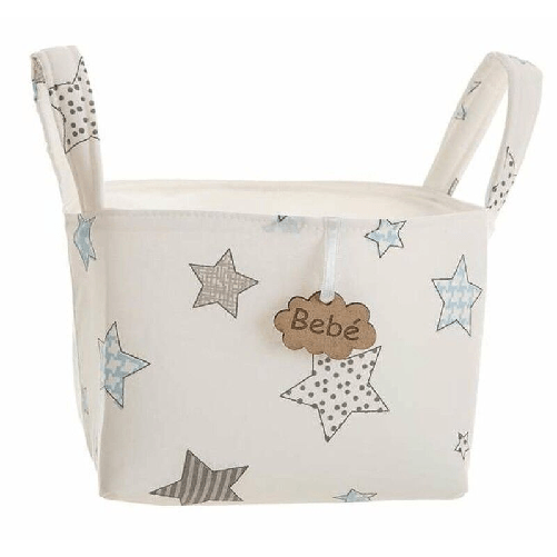 BigBuy Kids Cestino Stampa Stelle Con manici 17 x 13,5 x 20 cm